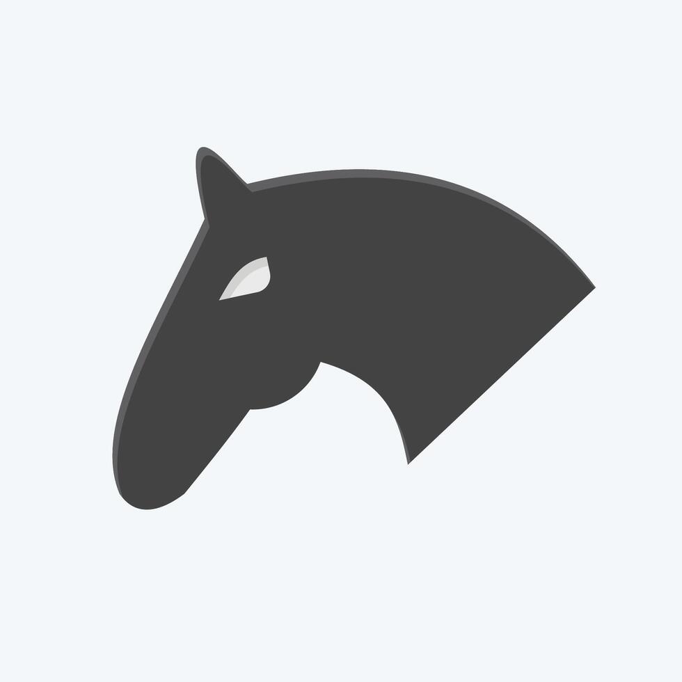 Icon Horse. related to Equestrian Sport symbol. flat style. design editable vector