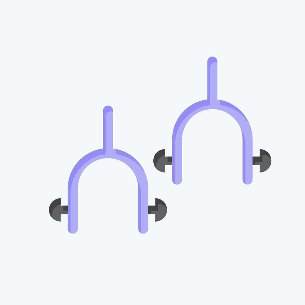 Icon Spurs. related to Equestrian Sport symbol. flat style. design editable vector