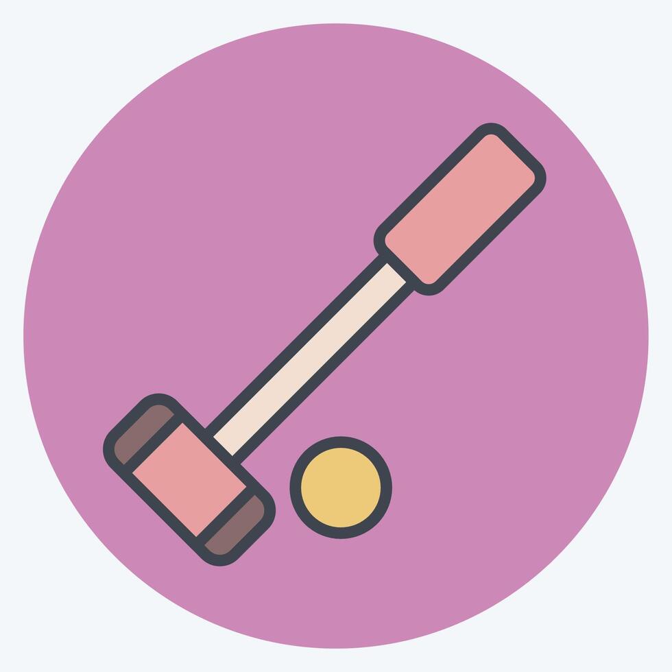 Icon Polo. related to Equestrian Sport symbol. color mate style. design editable vector