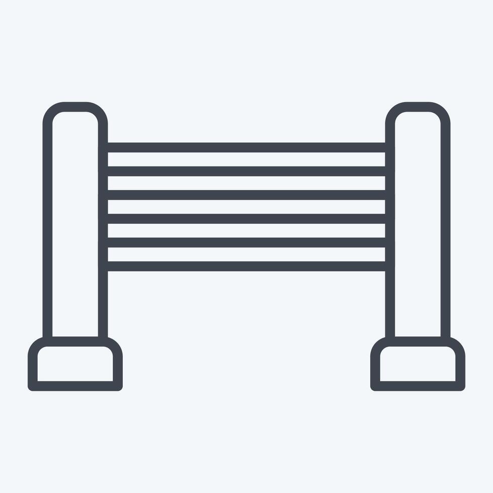 Icon Horse Jump. related to Equestrian Sport symbol. line style. design editable vector