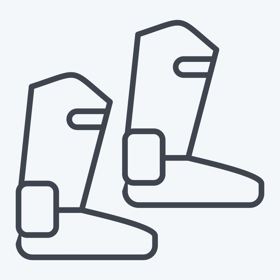 Icon Boot. related to Equestrian Sport symbol. line style. design editable vector
