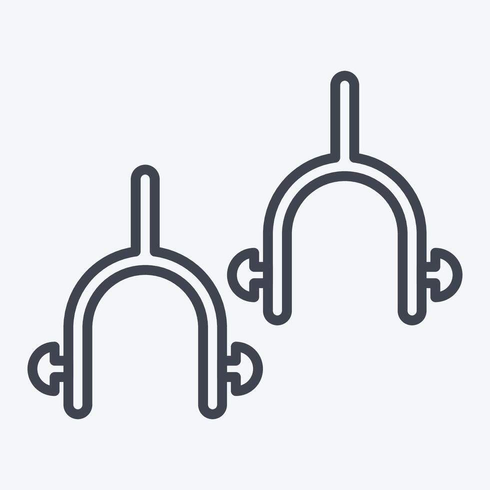 Icon Spurs. related to Equestrian Sport symbol. line style. design editable vector