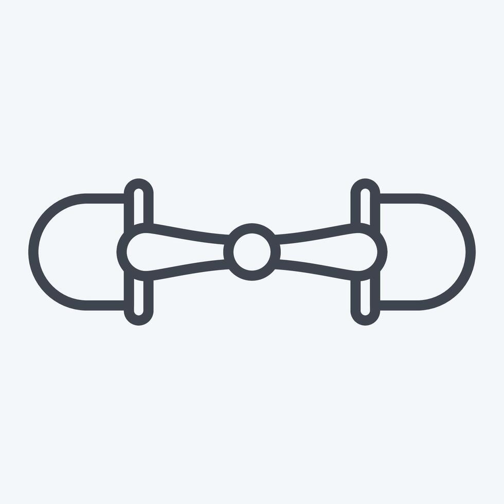 Icon Snaffle. related to Equestrian Sport symbol. line style. design editable vector