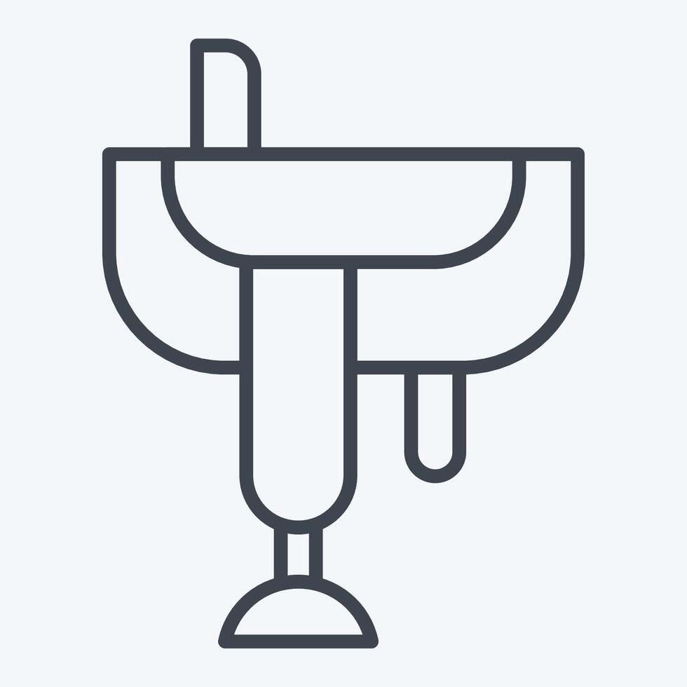 Icon Saddle. related to Equestrian Sport symbol. line style. design editable vector