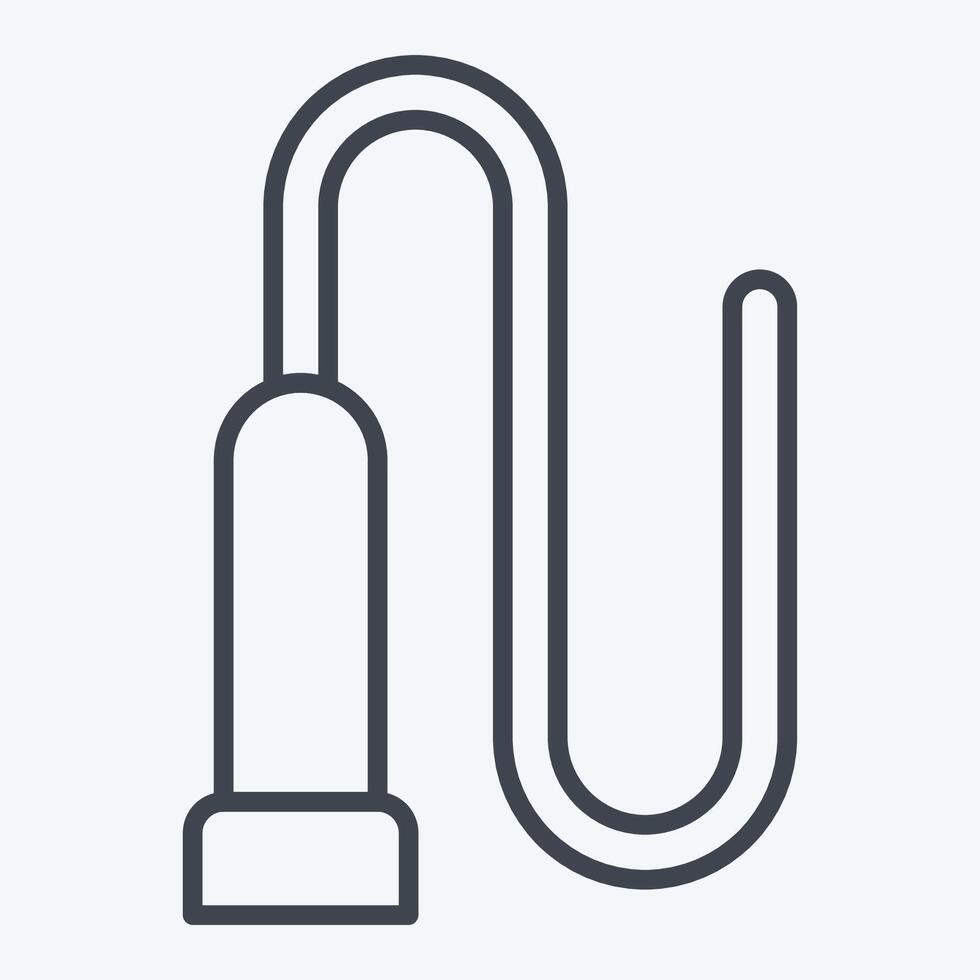 Icon Whip. related to Equestrian Sport symbol. line style. design editable vector