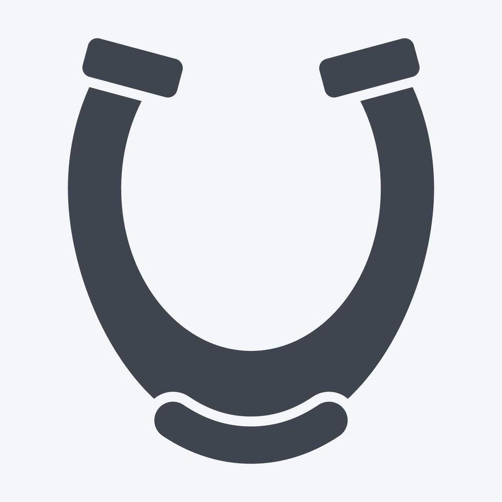Icon Horseshoe. related to Equestrian Sport symbol. glyph style. design editable vector