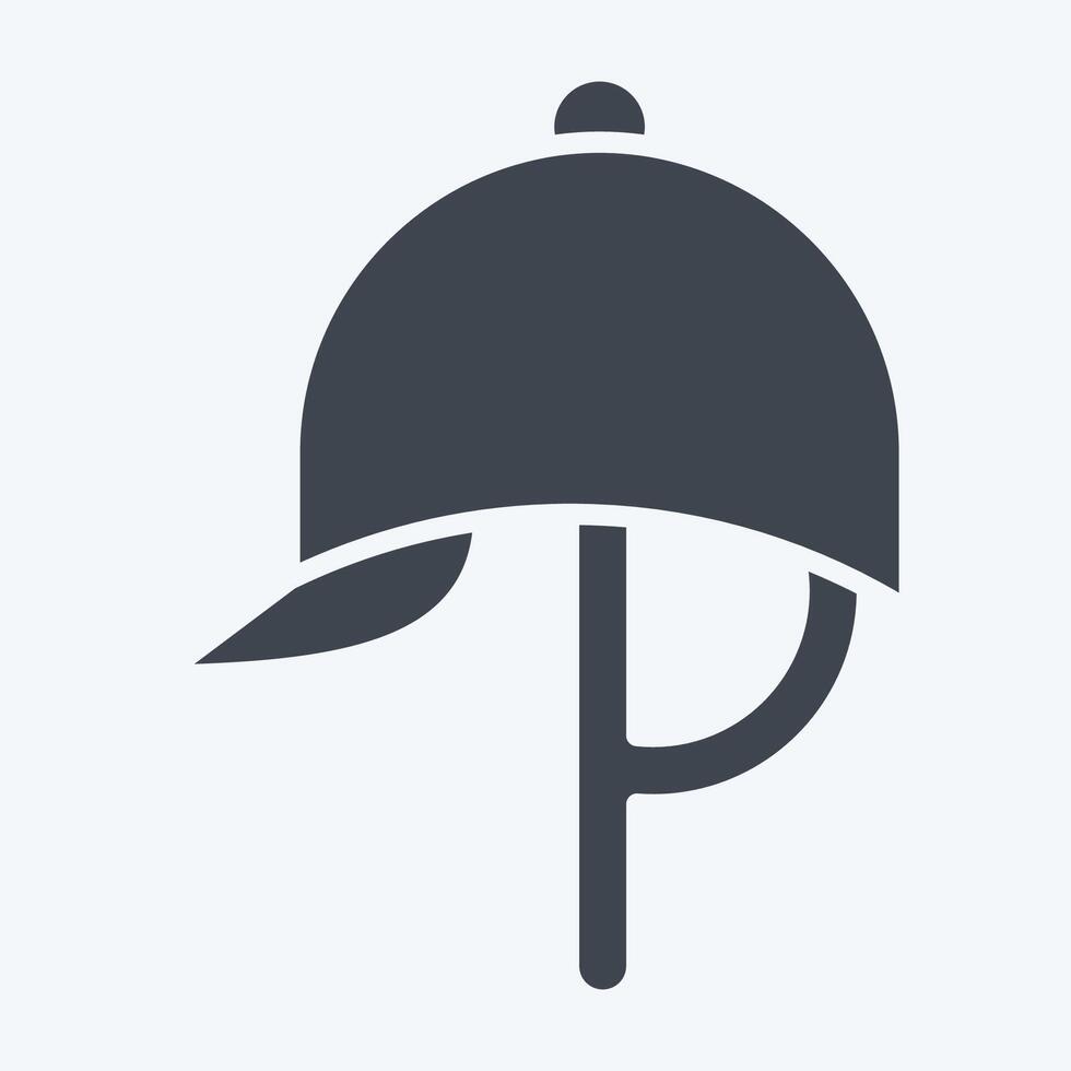 Icon Helmat. related to Equestrian Sport symbol. glyph style. design editable vector