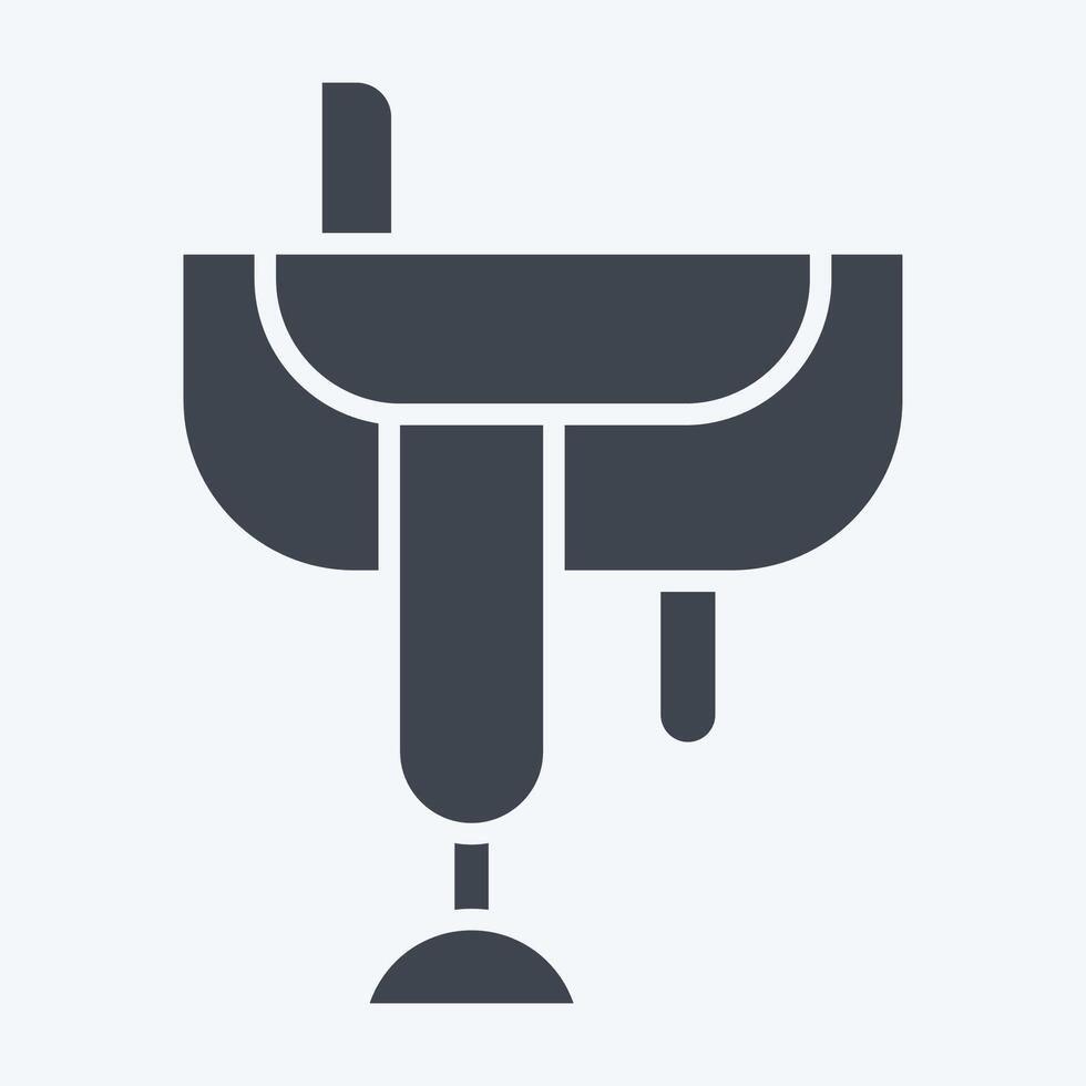 Icon Saddle. related to Equestrian Sport symbol. glyph style. design editable vector