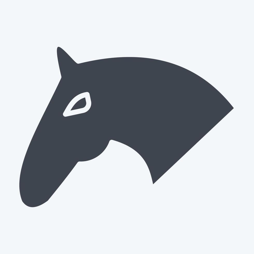 Icon Horse. related to Equestrian Sport symbol. glyph style. design editable vector