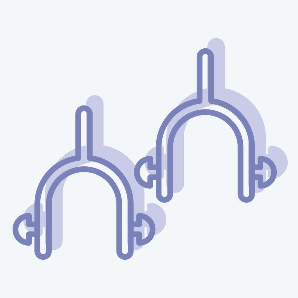 Icon Spurs. related to Equestrian Sport symbol. two tone style. design editable vector
