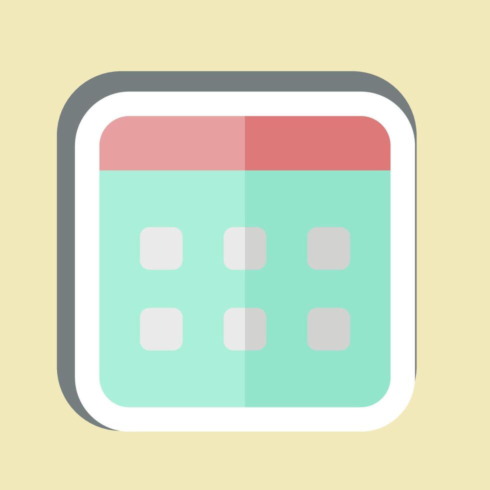Sticker Election Date. related to Electiont symbol. simple design editable vector