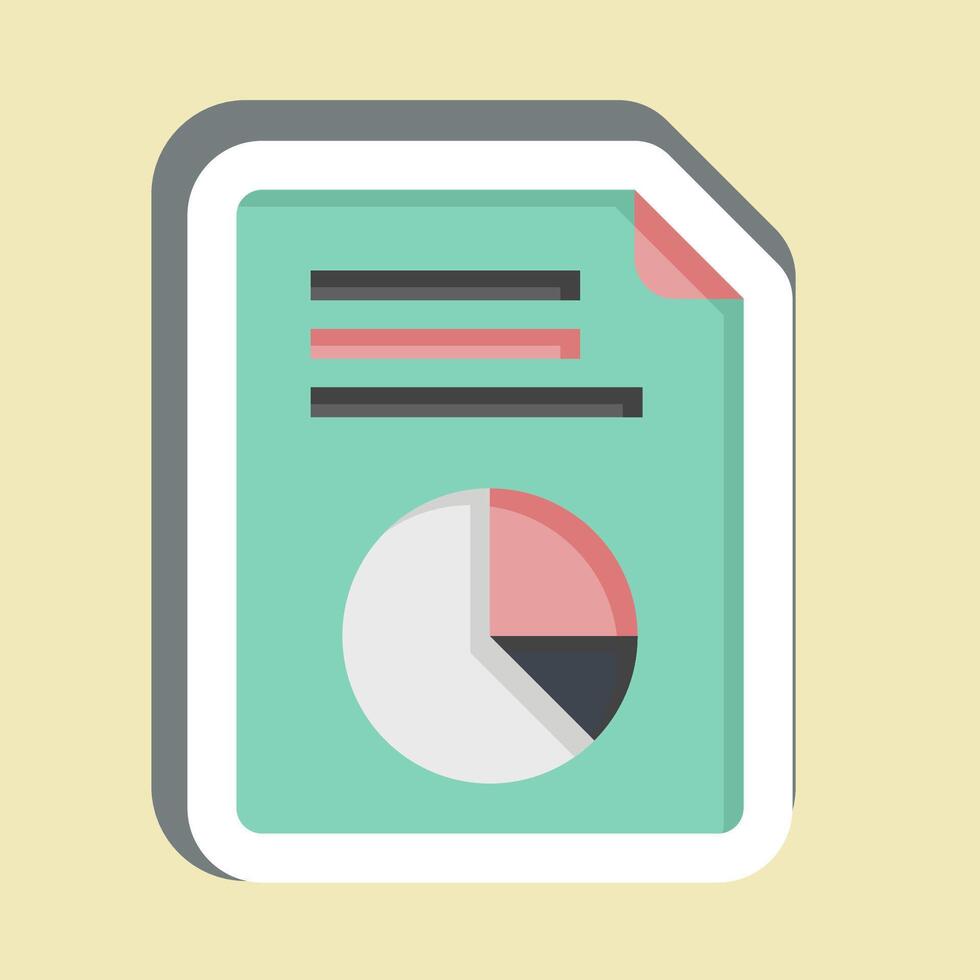 Sticker Vote Statistics. related to Electiont symbol. simple design editable vector