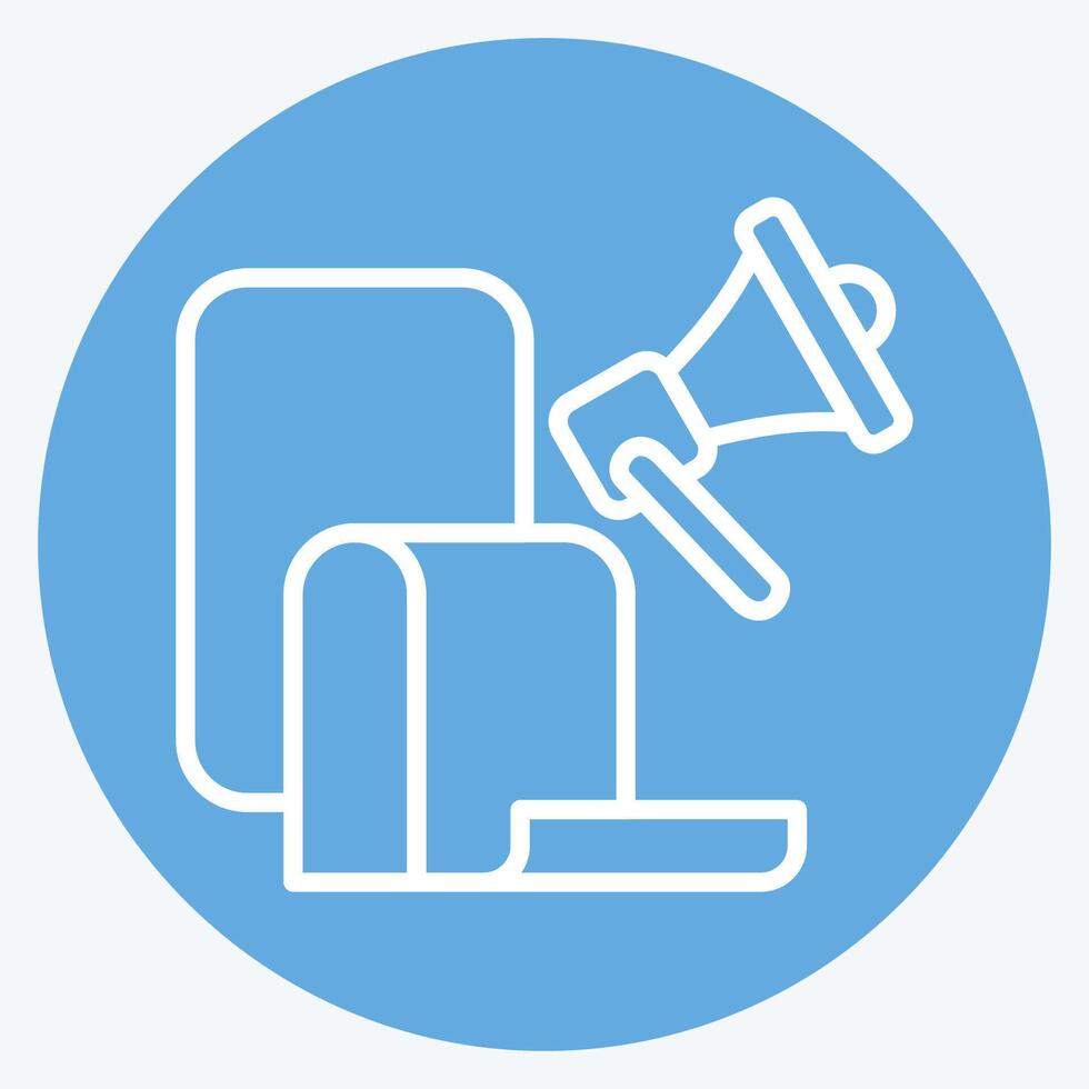 Icon Election Manifesto. related to Electiont symbol. blue eyes style. simple design editable vector