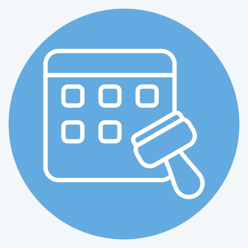 Icon Election Dates. related to Electiont symbol. blue eyes style. simple design editable vector