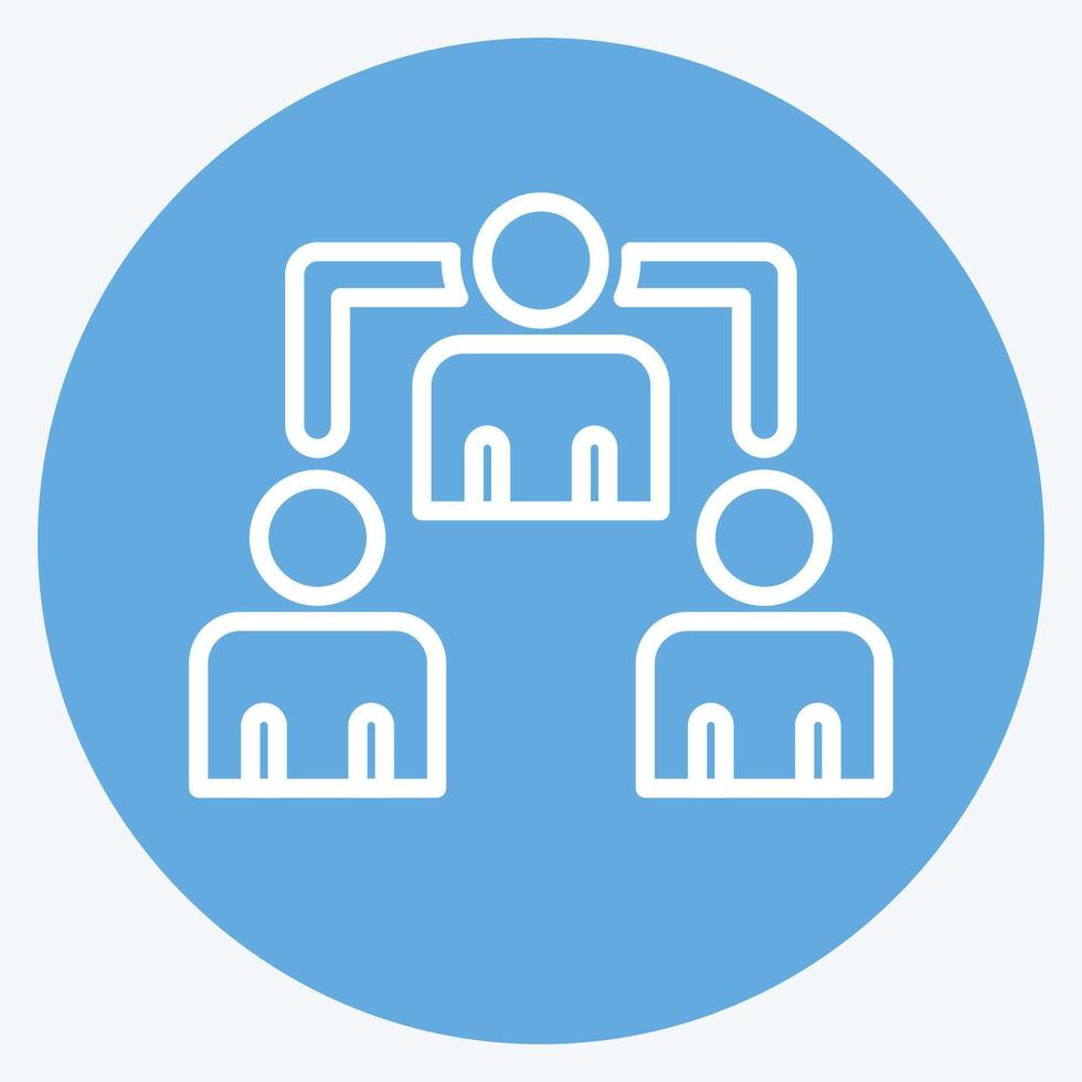 Icon Delegates. related to Electiont symbol. blue eyes style. simple design editable vector
