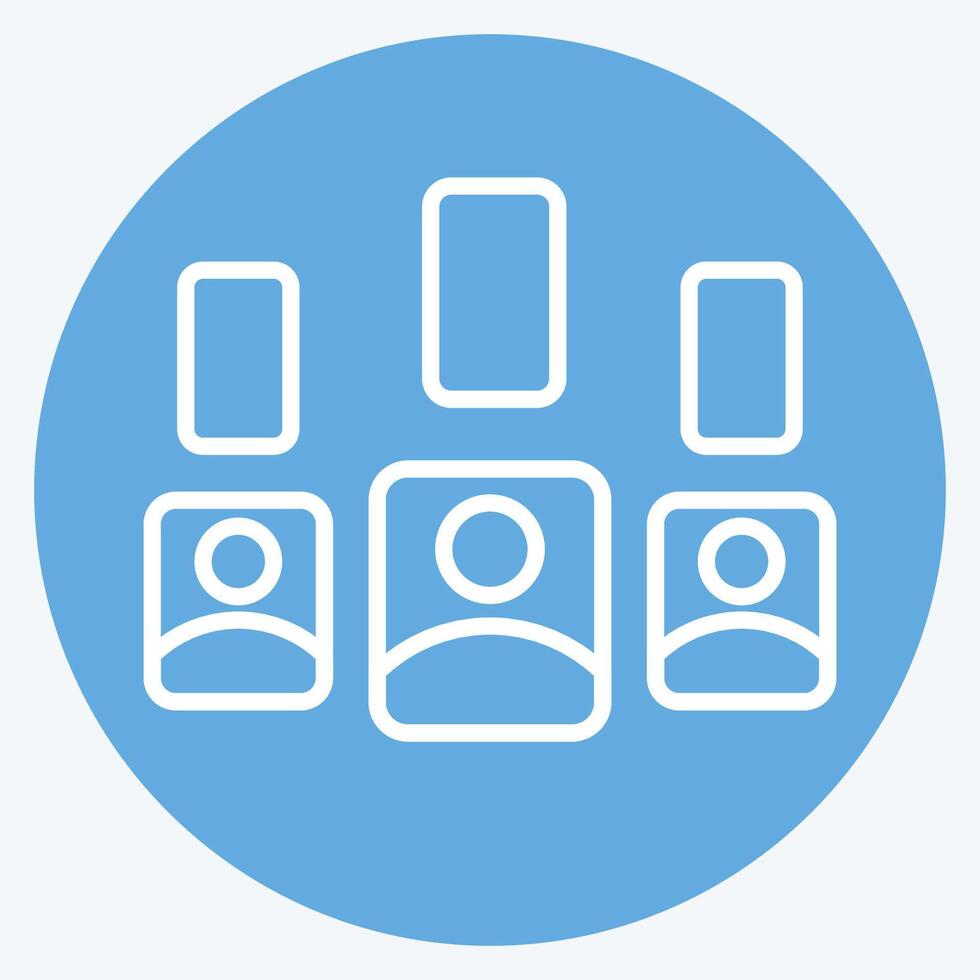 Icon Election Result. related to Electiont symbol. blue eyes style. simple design editable vector