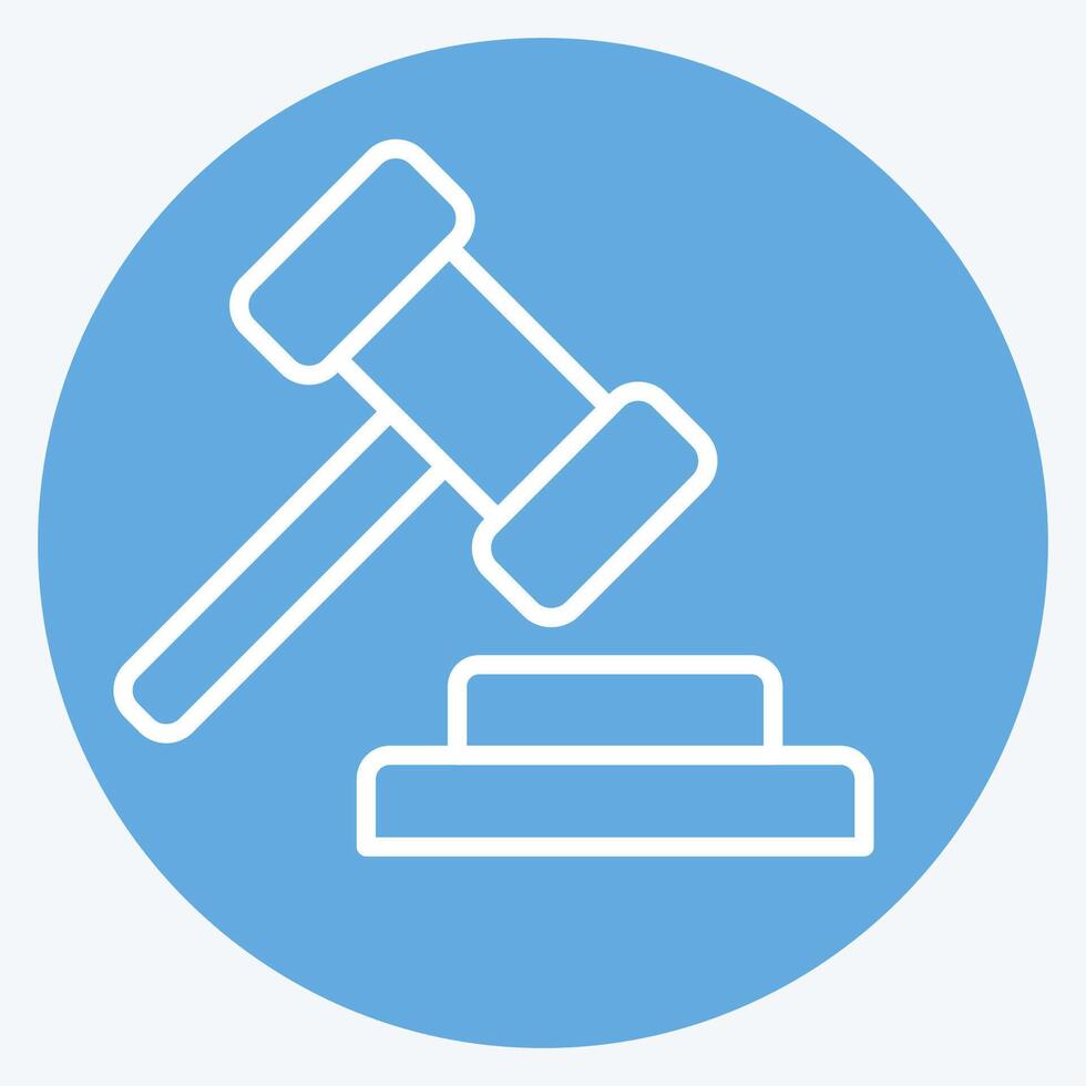 Icon Electoral Law. related to Electiont symbol. blue eyes style. simple design editable vector