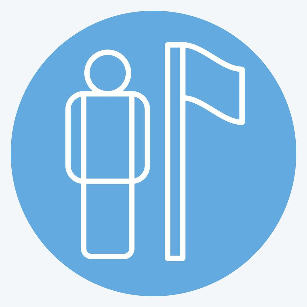 Icon Election Campaign. related to Electiont symbol. blue eyes style. editable vector