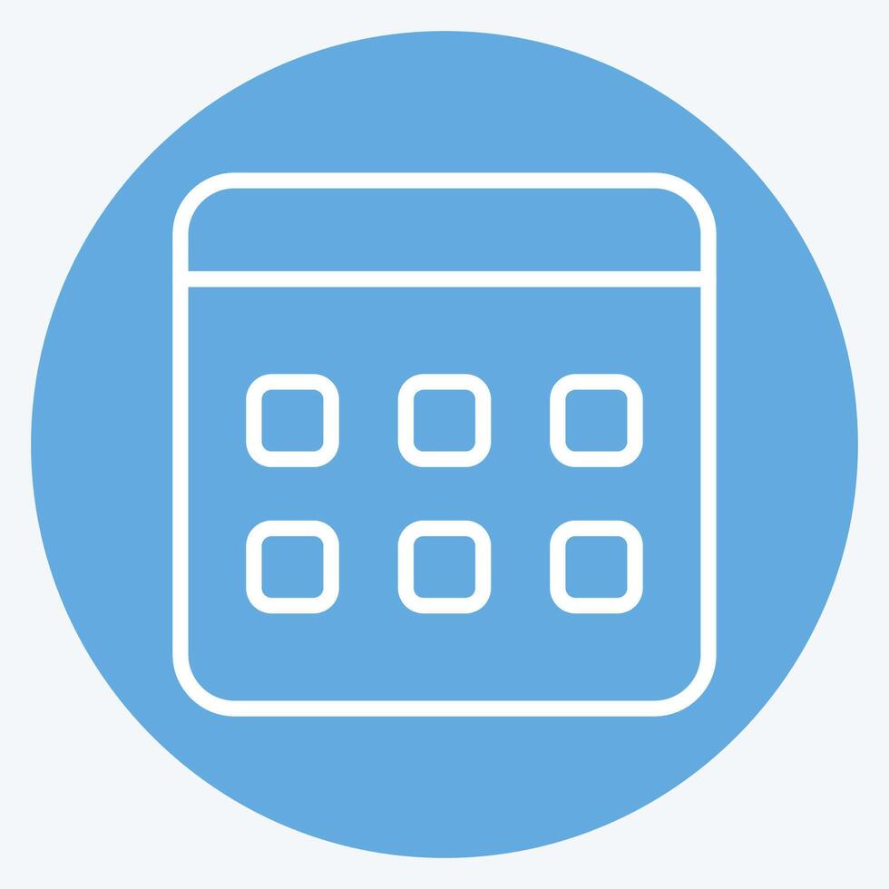 Icon Election Date. related to Electiont symbol. blue eyes style. simple design editable vector