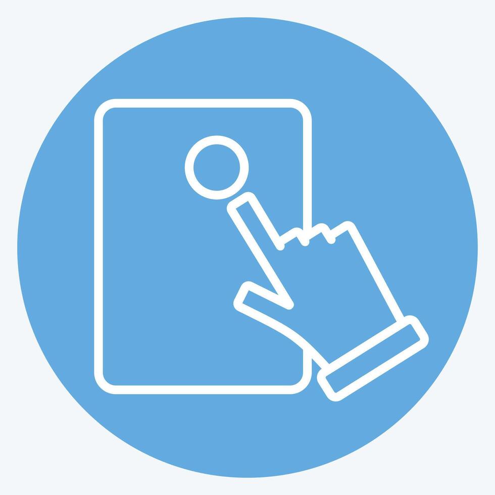 Icon Electronic Voting. related to Electiont symbol. blue eyes style. design editable vector