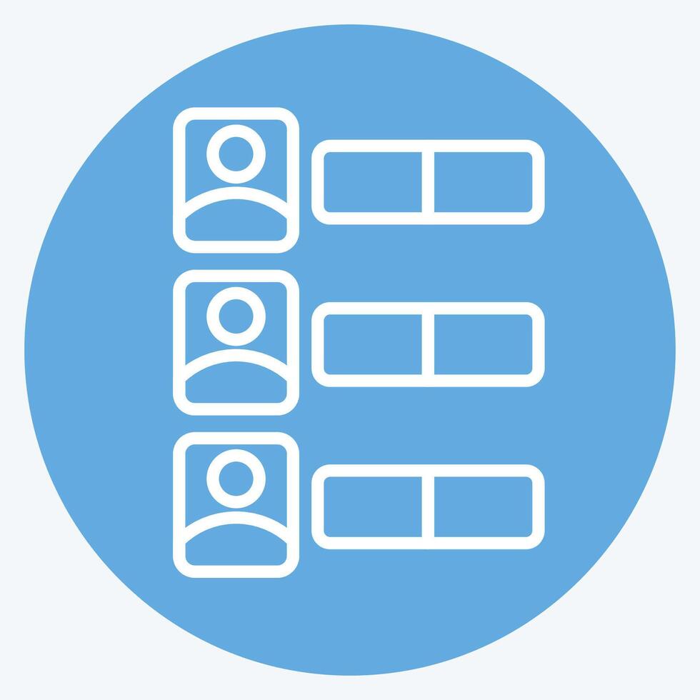 Icon Vote Counting. related to Electiont symbol. blue eyes style. simple design editable vector