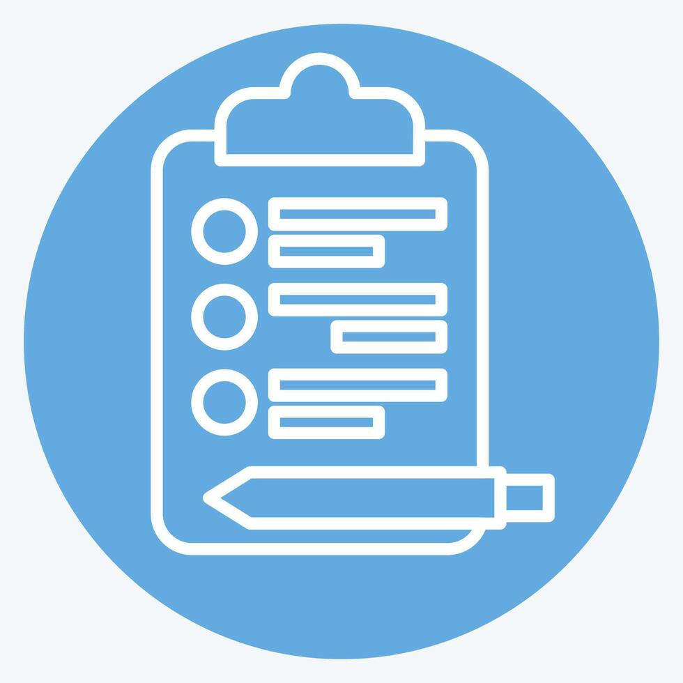 Icon Election Survey. related to Electiont symbol. blue eyes style. design editable vector