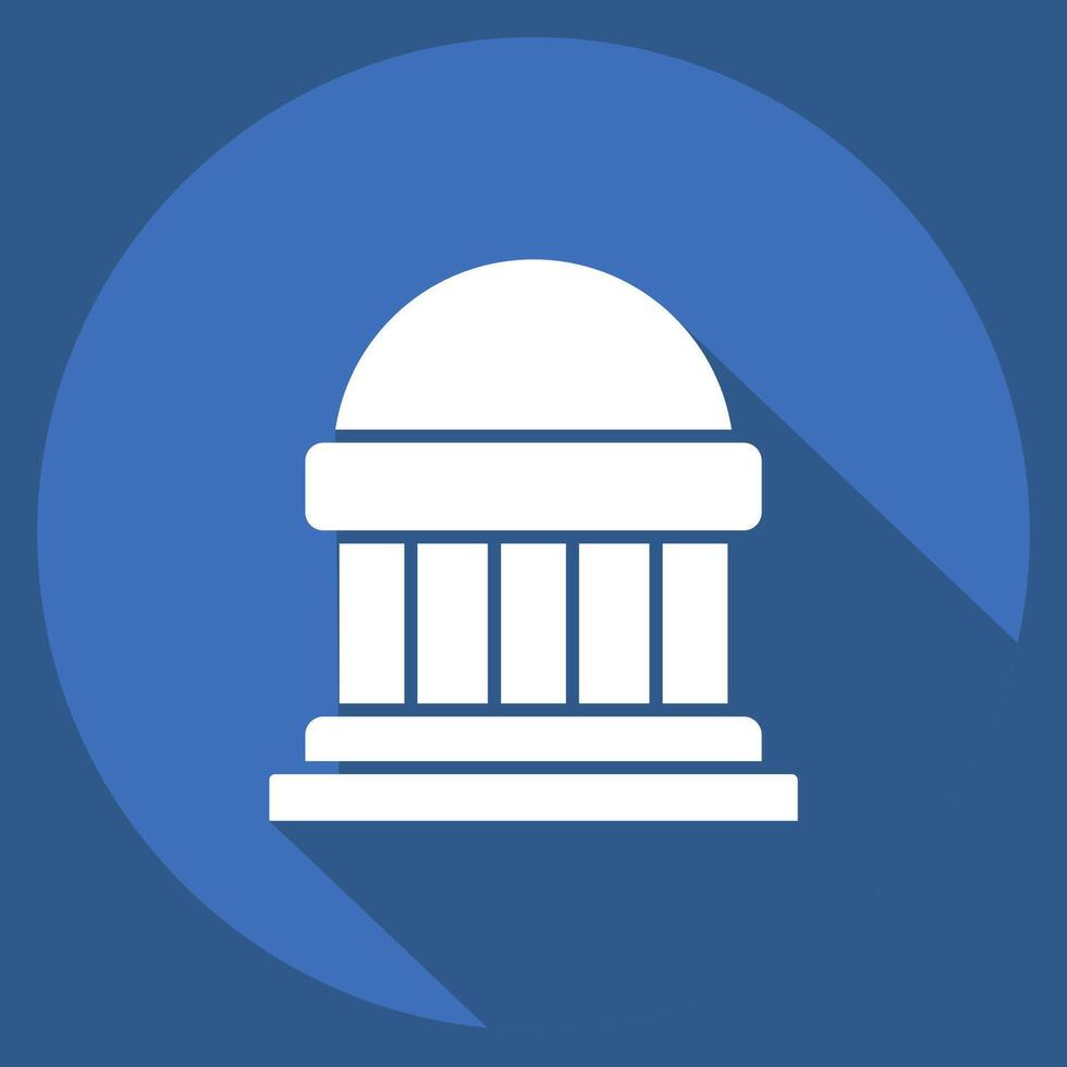 Icon Congress. related to Electiont symbol. long shadow style. simple design editable vector