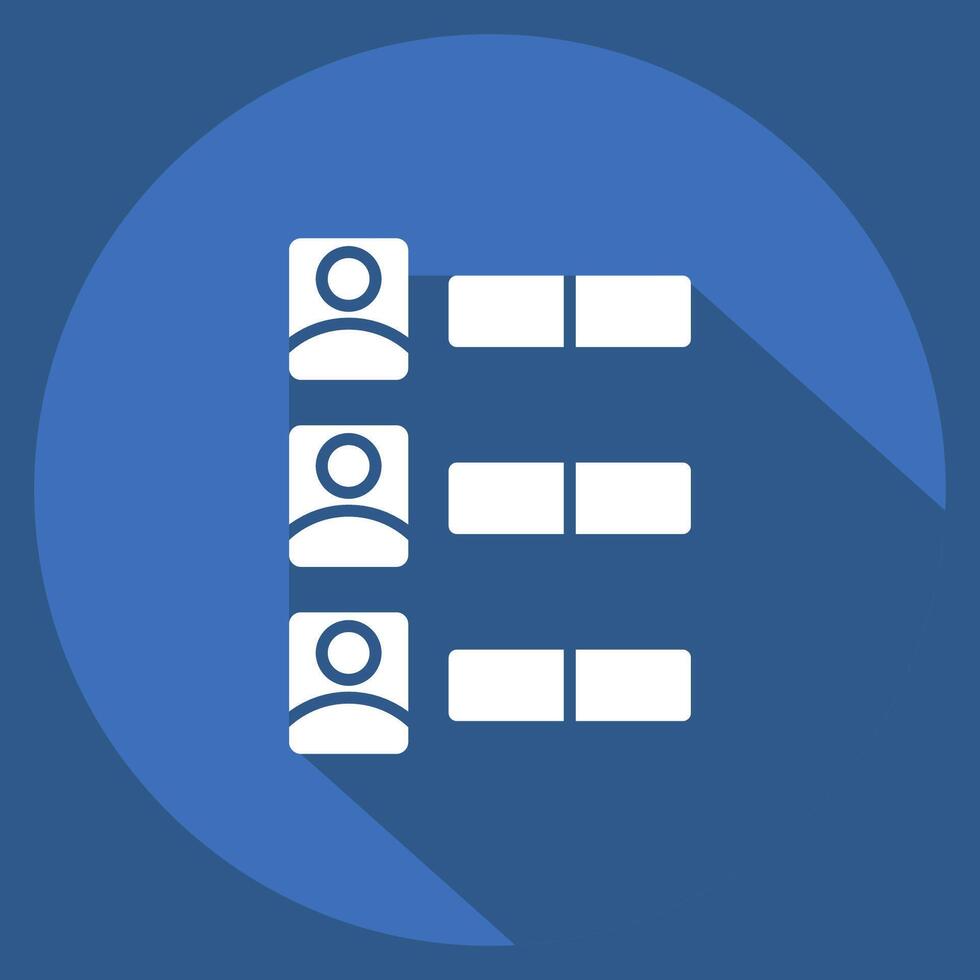 Icon Vote Counting. related to Electiont symbol. long shadow style. simple design editable vector
