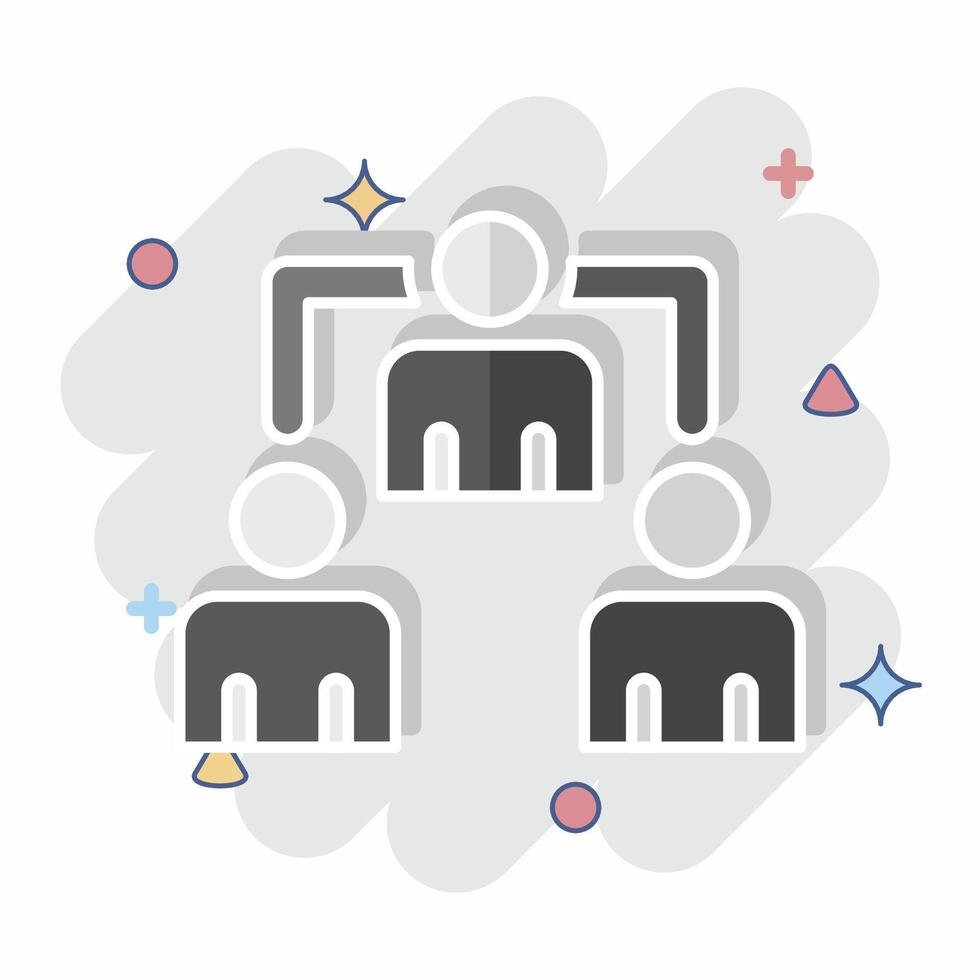Icon Delegates. related to Electiont symbol. comic style. simple design editable vector