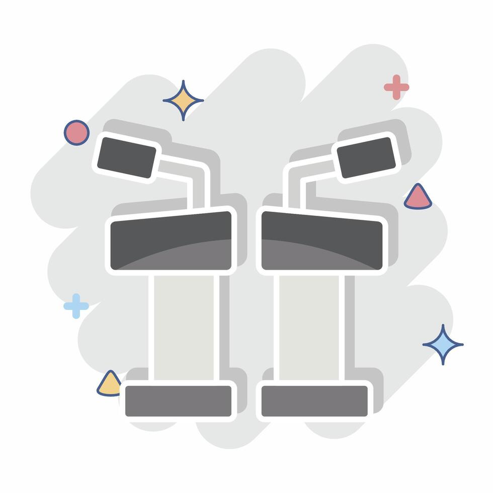 Icon Debate. related to Electiont symbol. comic style. simple design editable vector