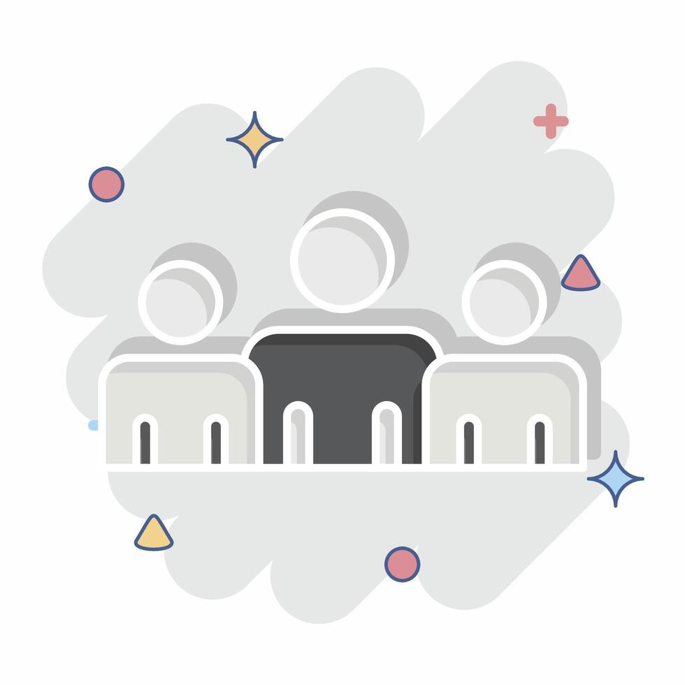 Icon Power Base. related to Electiont symbol. comic style. simple design editable vector