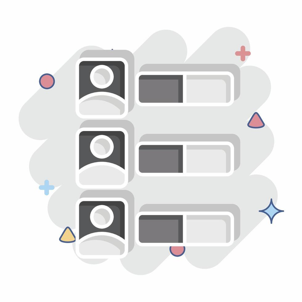Icon Vote Counting. related to Electiont symbol. comic style. simple design editable vector