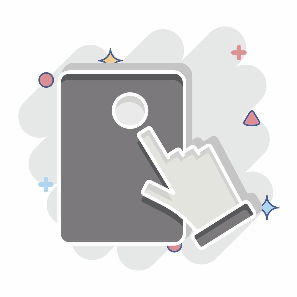 Icon Electronic Voting. related to Electiont symbol. comic style. design editable vector