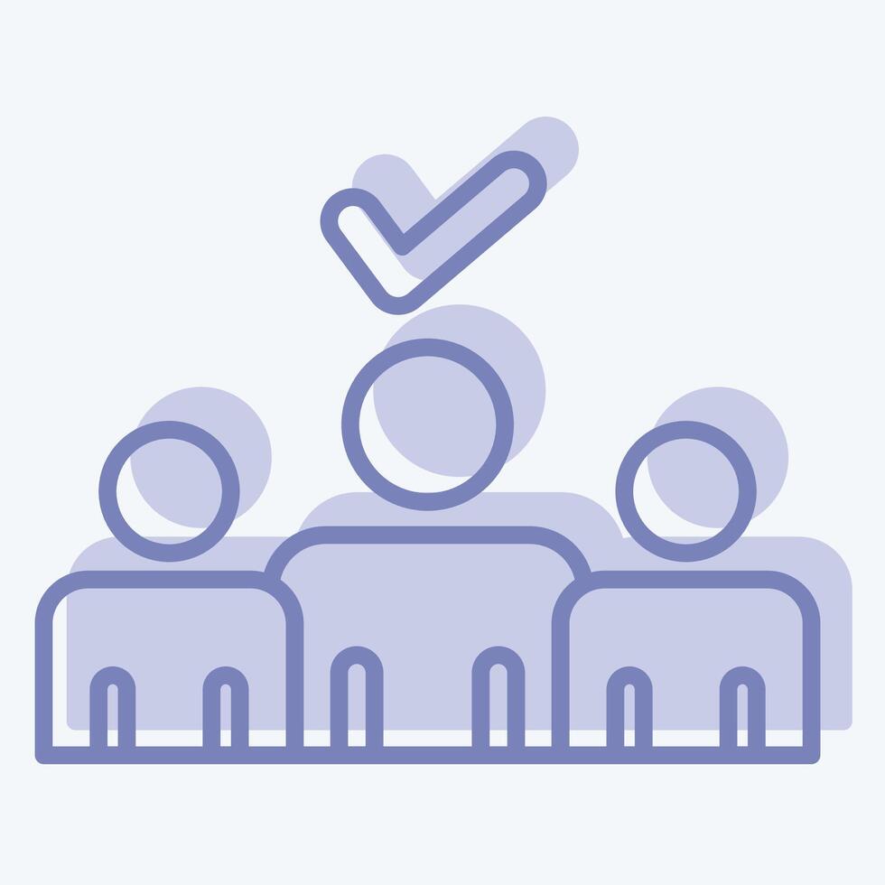 Icon Coattaile Effect. related to Electiont symbol. two tone style. simple design editable vector