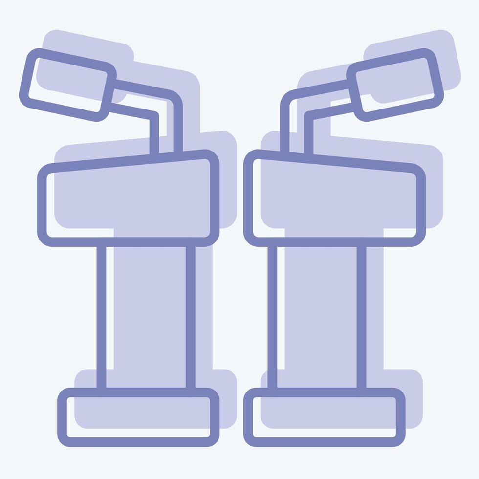 Icon Debate. related to Electiont symbol. two tone style. simple design editable vector
