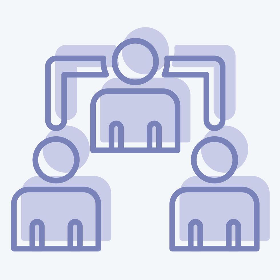 Icon Delegates. related to Electiont symbol. two tone style. simple design editable vector
