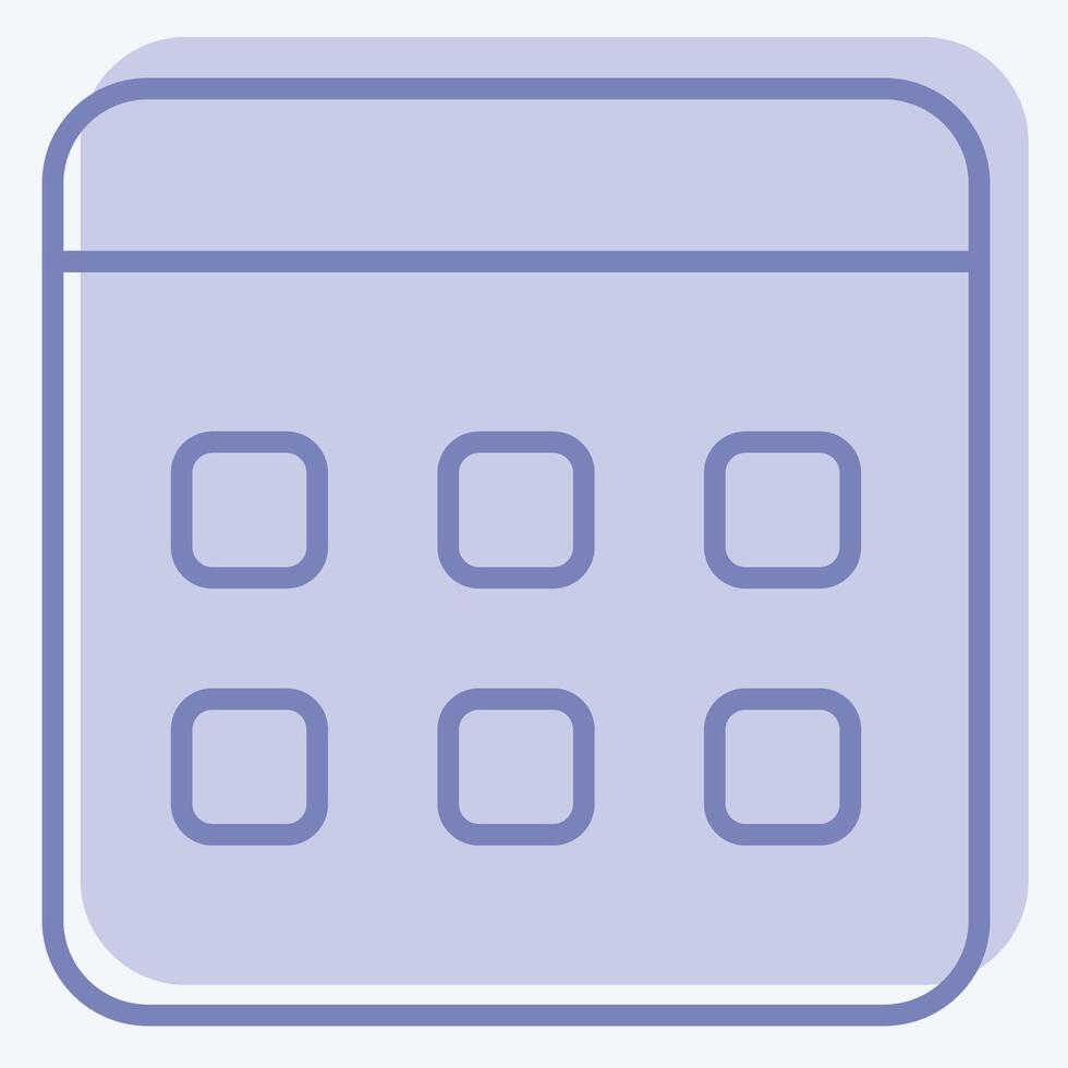 Icon Election Date. related to Electiont symbol. two tone style. simple design editable vector