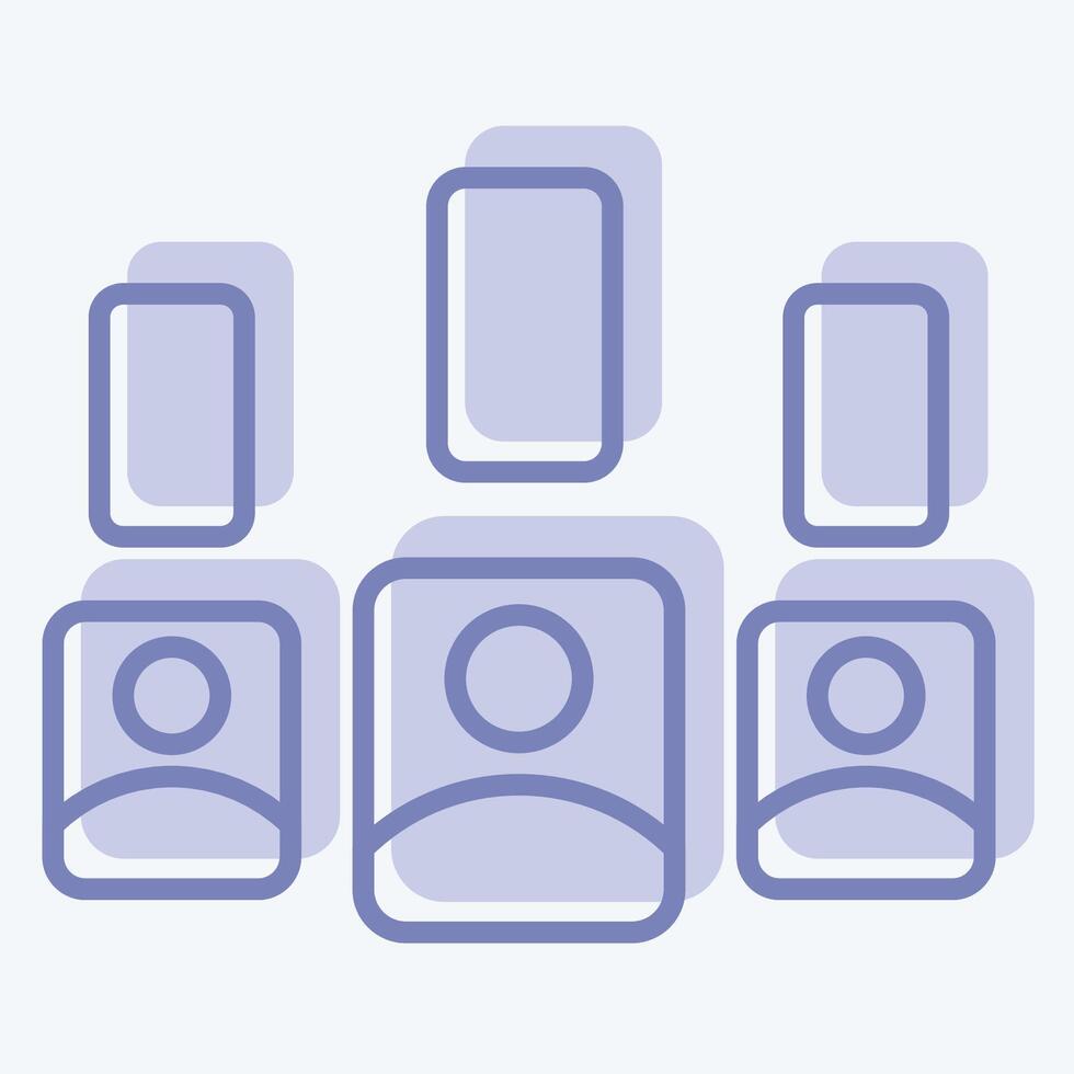 Icon Election Result. related to Electiont symbol. two tone style. simple design editable vector