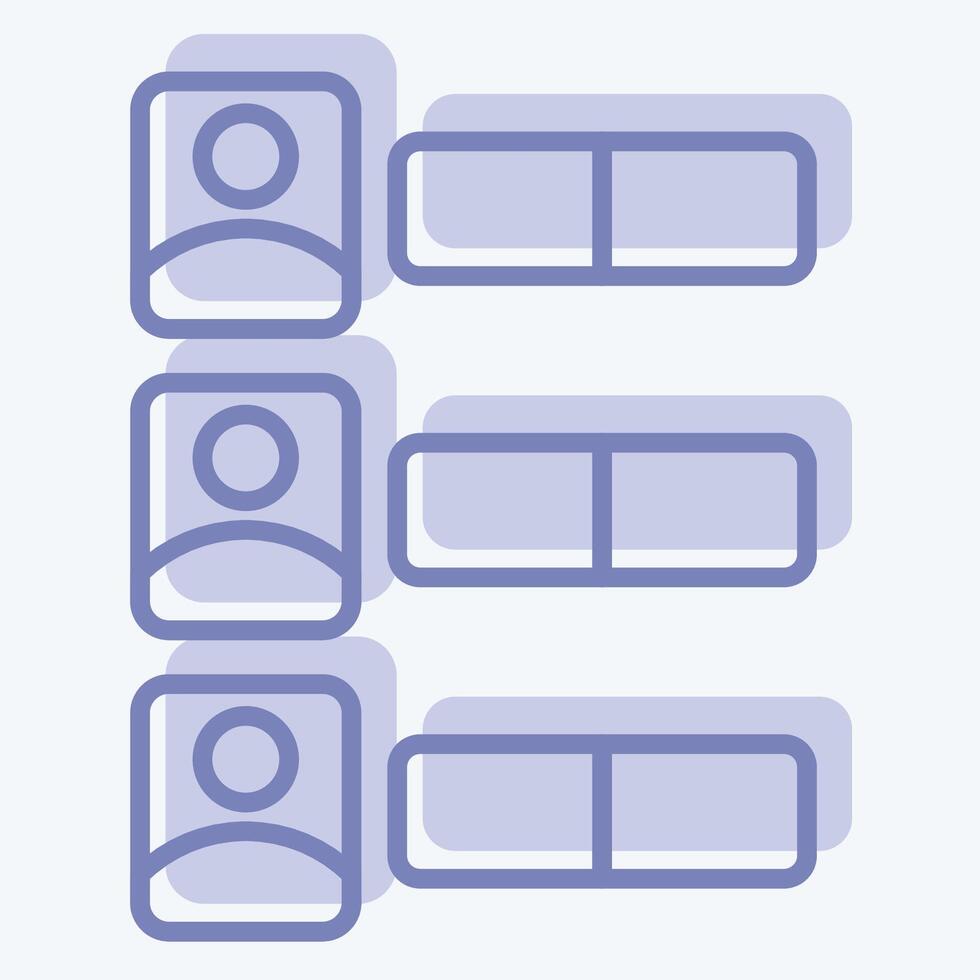 Icon Vote Counting. related to Electiont symbol. two tone style. simple design editable vector