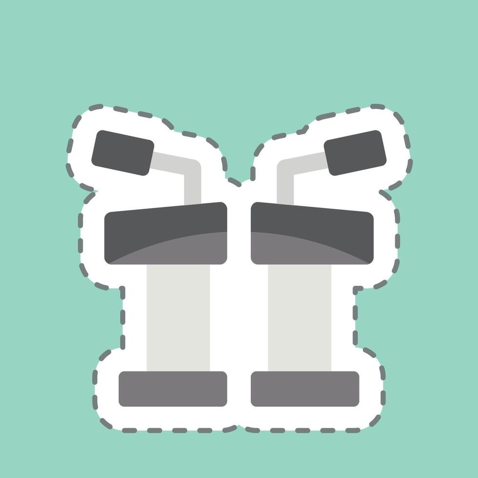 Sticker line cut Debate. related to Electiont symbol. simple design editable vector