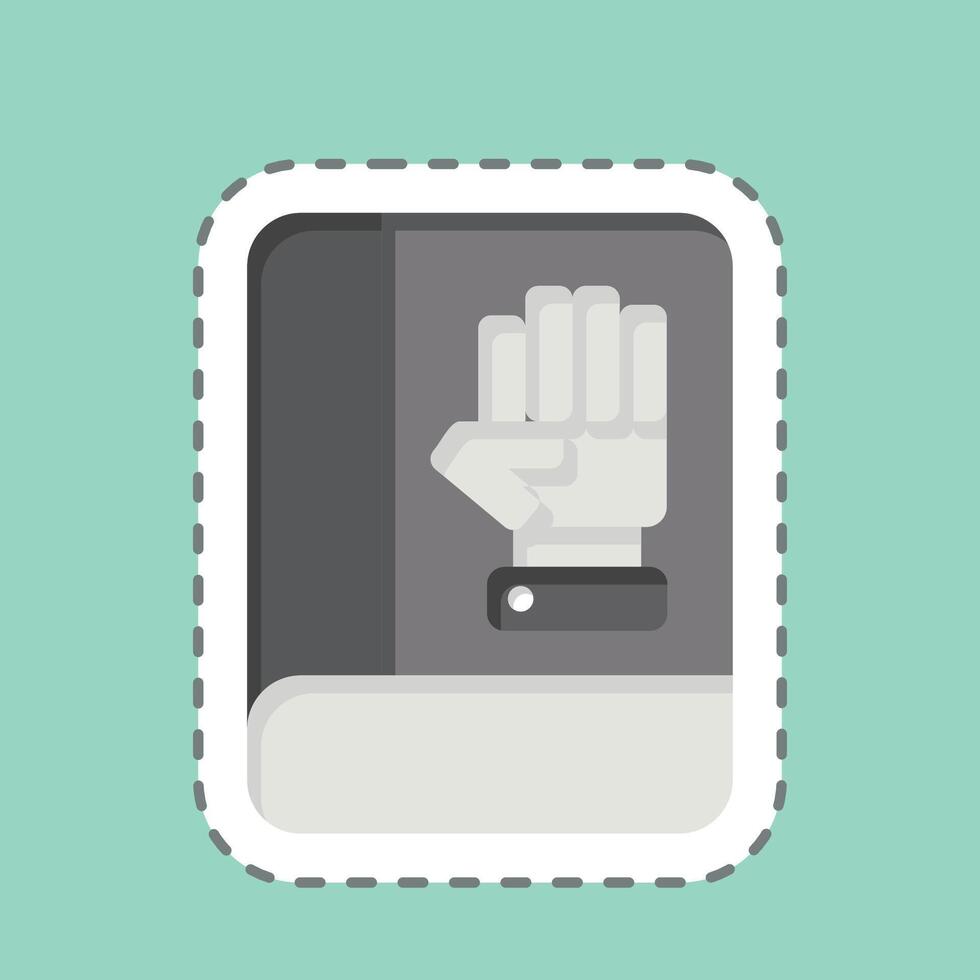 Sticker line cut Inauguration. related to Electiont symbol. simple design editable vector