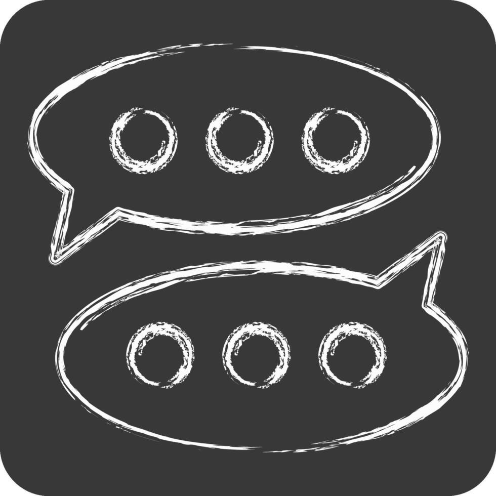 Icon Discussion. related to Electiont symbol. chalk Style. simple design editable vector