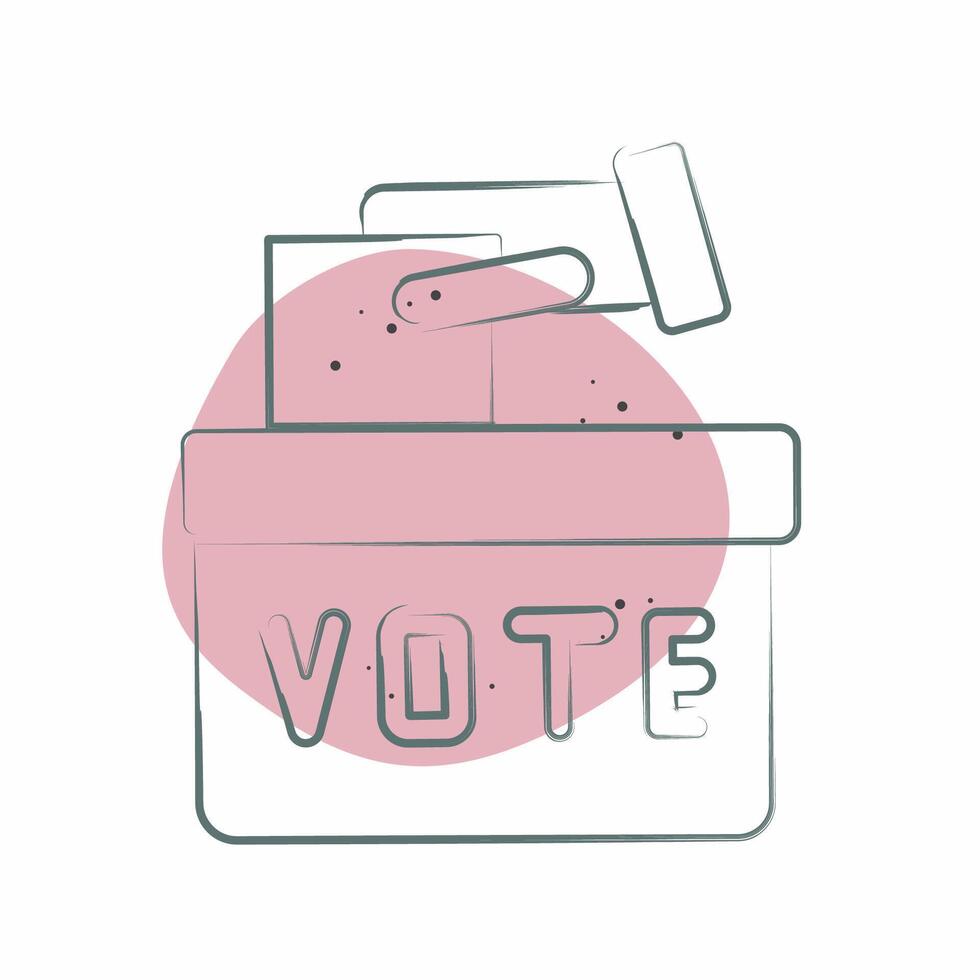 Icon Ballot Box. related to Electiont symbol. Color Spot Style. simple design editable vector