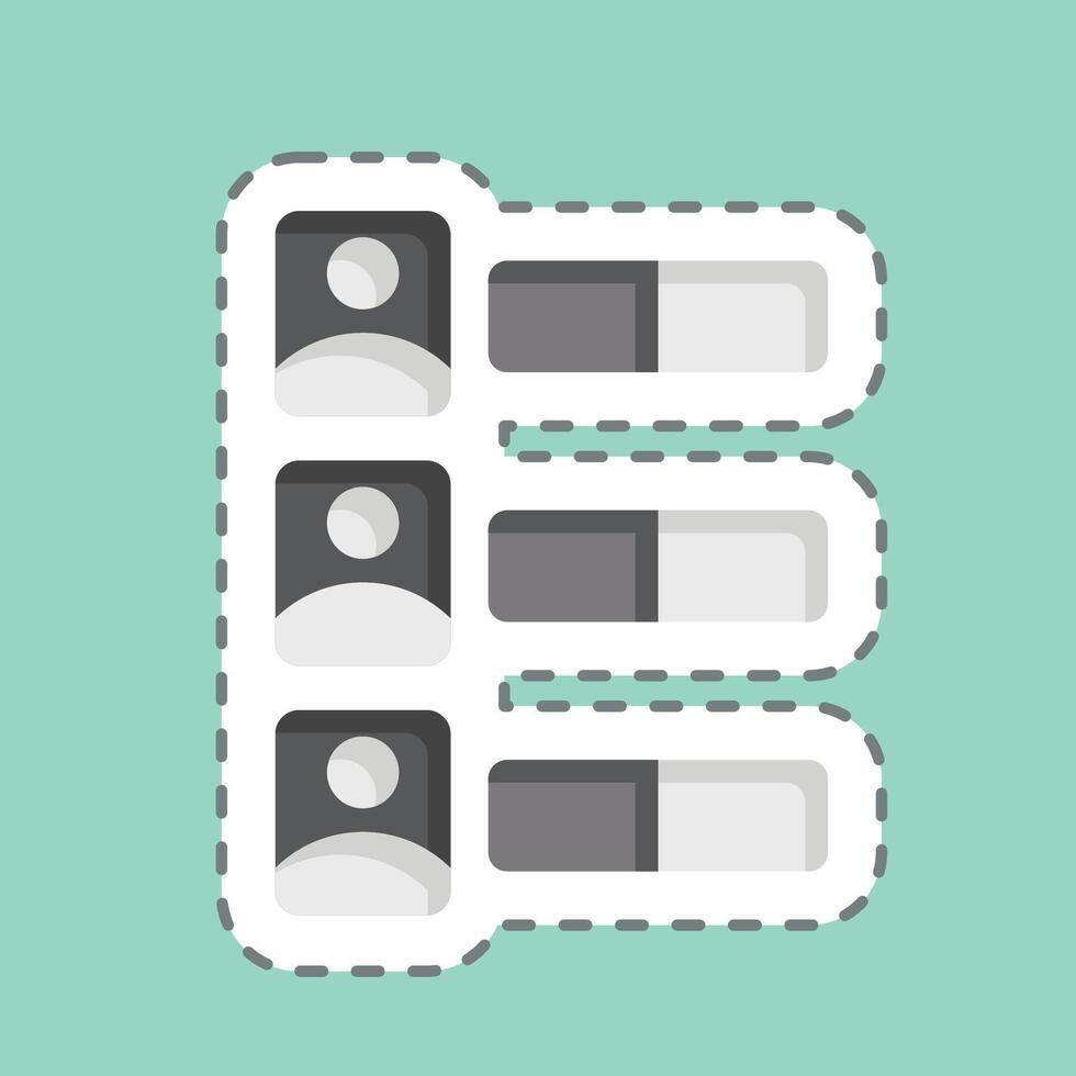 Sticker line cut Vote Counting. related to Electiont symbol. simple design editable vector