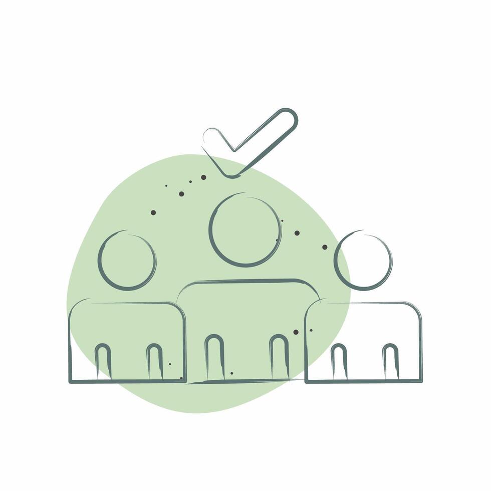 Icon Coattaile Effect. related to Electiont symbol. Color Spot Style. simple design editable vector
