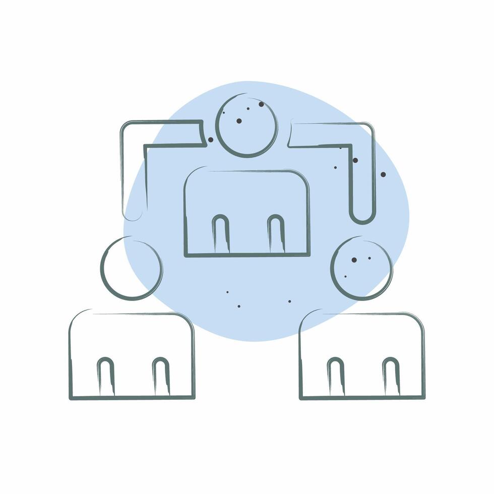 Icon Delegates. related to Electiont symbol. Color Spot Style. simple design editable vector