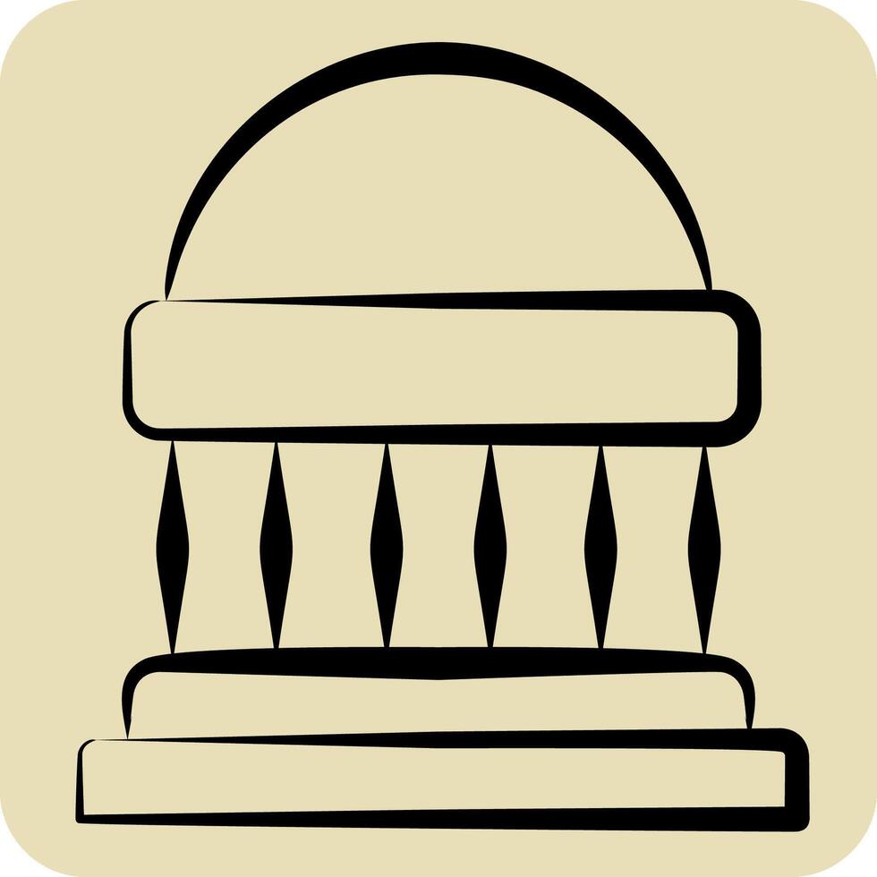Icon Congress. related to Electiont symbol. hand drawn style. simple design editable vector