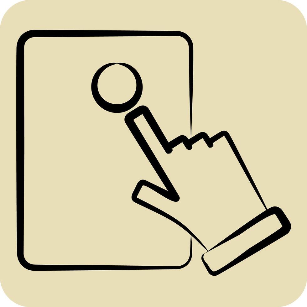 Icon Electronic Voting. related to Electiont symbol. hand drawn style. design editable vector