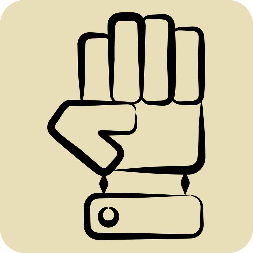 Icon Opposition. related to Electiont symbol. hand drawn style. simple design editable vector
