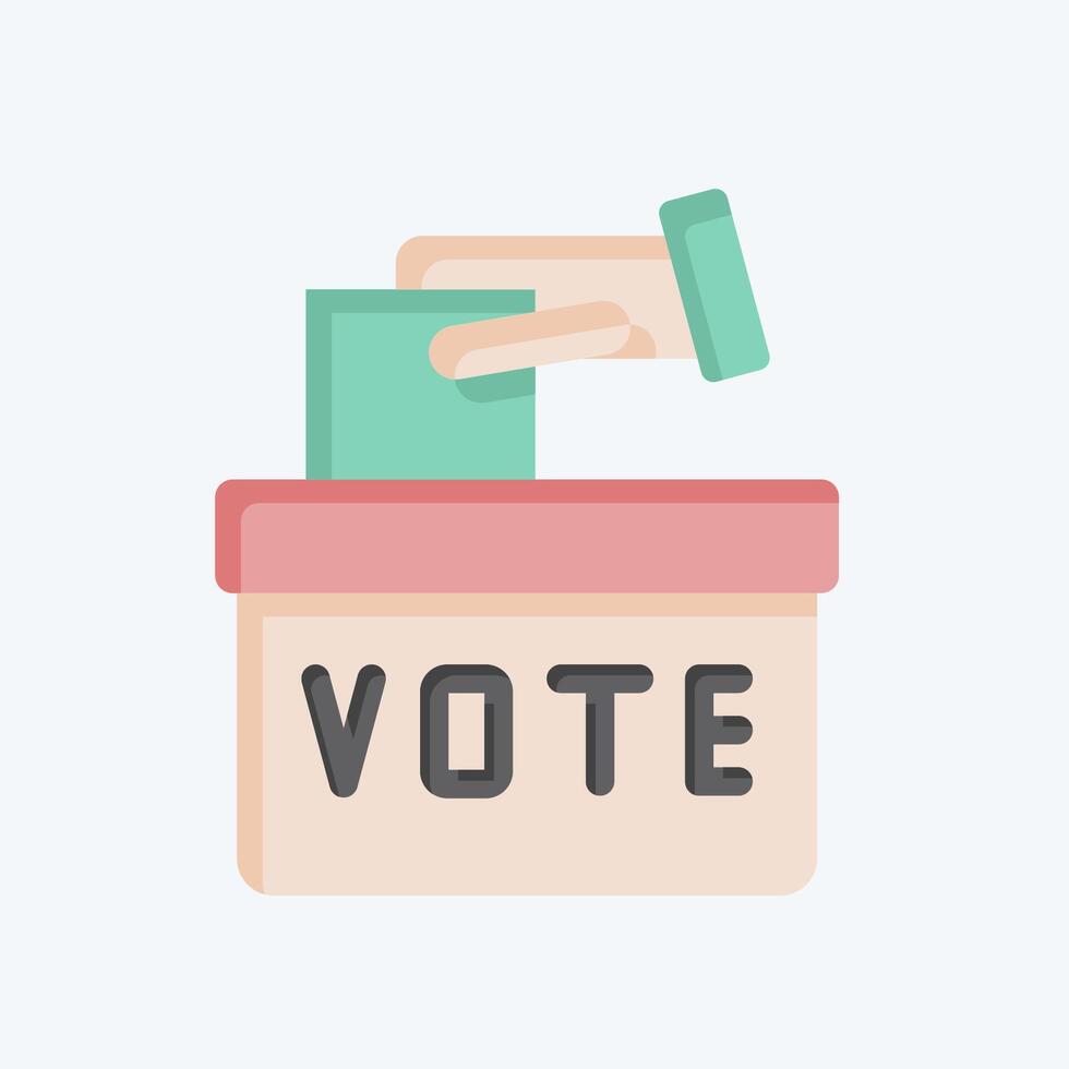 Icon Ballot Box. related to Electiont symbol. flat style. simple design editable vector